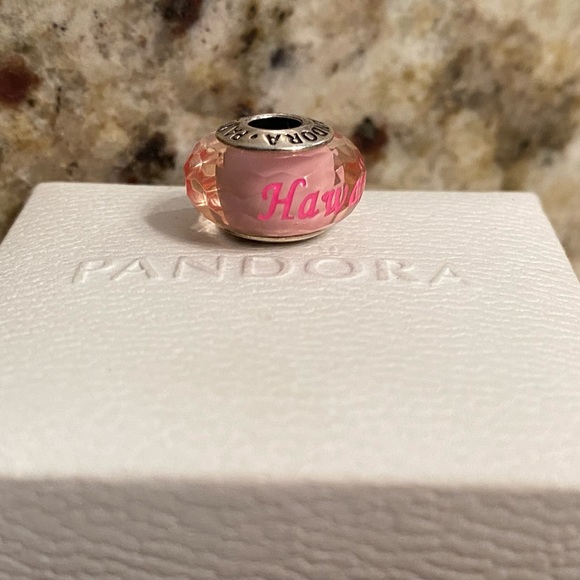 Pandora Hawaii Exclusive Flower Pink Murano Charm